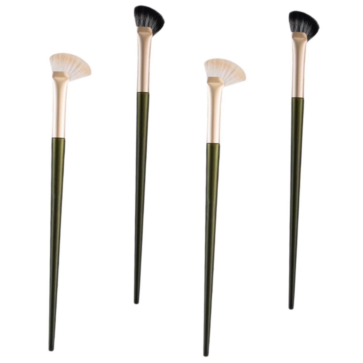 Gogogmee Pro Angled Nose Shadow Brush Set Makeup Brush for Foundation Blush Eye Shadow Nose Contour Non-shedding 4 Pieces