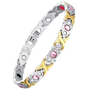 Jeracol Magnetarmband Damen Kristall Rosa