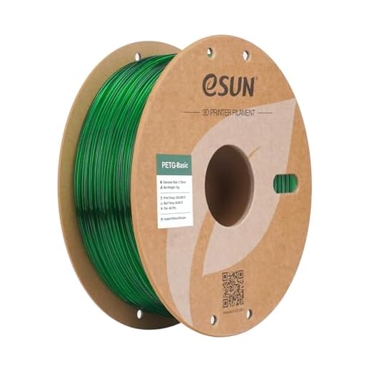 eSUN Basic PETG Filament 1.75mm, High Toughness Glossy PETG 3D Printing Filament, 1KG Spool (2.2 LBS) 3D Printer Filament, Transparent Green