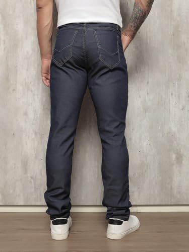 SK Jeans, Calça Jeans Masculina Azul Escura Confortável Tamanho:42;Cor:Azul