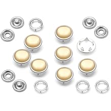 CRAFTMEMORE 20 Pack Pearl Snap Fasteners for Western Shirts, 10.5mm, Washable Pearl-Like Buttons Yellow