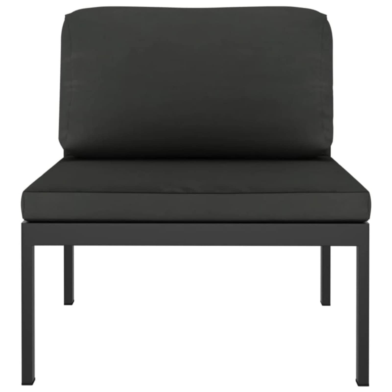 Sofá de jardín de 3 plazas con Cojines, Mobiliario Jardin, Conjunto De Terraza, Conjunto De Sofa Exterior, Muebles Jardin Exterior, Aluminio Gris Antracita
