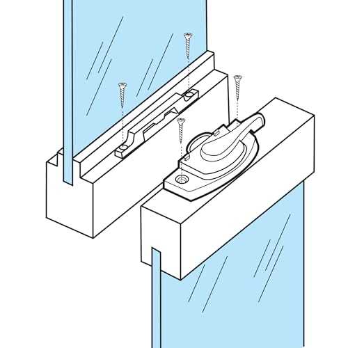 Prime-Line F 2588 Sash Lock, 2-1/16 In. Hole Centers, Fits Single and Double Hung vinyl Windows, Diecast, White, (Single Pack) - Image 3