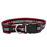 Pets First NBA Chicago Bulls Dog Collar, Size Large, Basketball Team Collar for Dogs & Cats. Licensed by The NBA, New & Improved Design