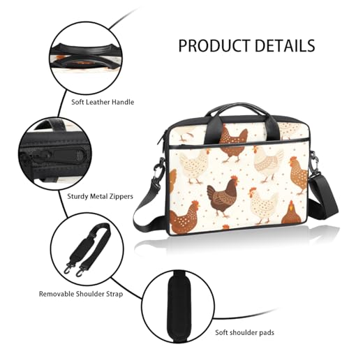 Bolso para laptop beige estilo retro 14-15 pulg miniatura 4