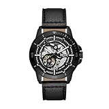 RELIC by Fossil Men's Brenton Automatic Black-Tone Leather Watch (Model: ZR16034)