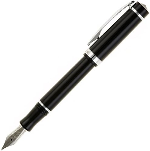 Nemosine Singularity Fountain Pen, 0.8mm Calligraphy German Nib, Velvet Black (NEM-SIN-02-8)