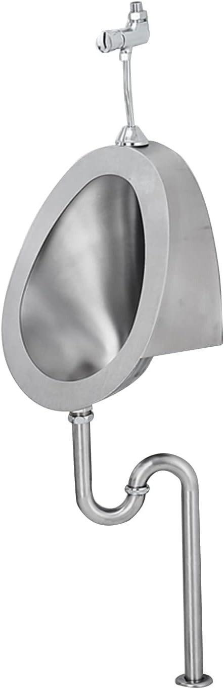 High-Efficiency Flushing Adult Stainless Steel Urinal, Automatic Induction Wall-Mounted Urinal with Flush Valve, Deodorant and Anti-Blocking Public Toilet Urinal, Used in Shopping Malls, Bathrooms