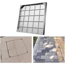 12 16 20 24 28 32 35 40 inch Heavy Duty Stainless Steel Cover with Base, Flat Indoor & Outdoor Sewage Basin Cover, Metal Inspection Well Cover for Septic Tank37.4"x37.4"95x95cm