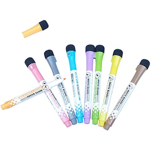 Magnetic Dry Erase Markers Whiteboard Markers with Ultra Fine Tip Low Odor Markers Bright Colors 8-COUNT Cover