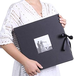 Scrapbook Photo Album 12x12 Inch DIY with Cover Photo Pocket 80 Pages Silk