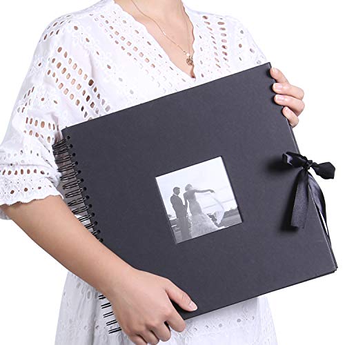 Scrapbook Photo Album 12x12 Inch DIY with Cover Photo Pocket 80 Pages Silk