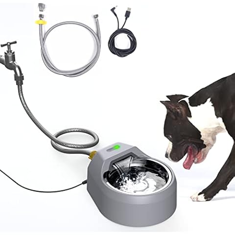Oxawo Dog Water Bowl Dispenser Auto Filling Water Fountain Connects to Garden Hose, Water Faucet (Fountain) Cover