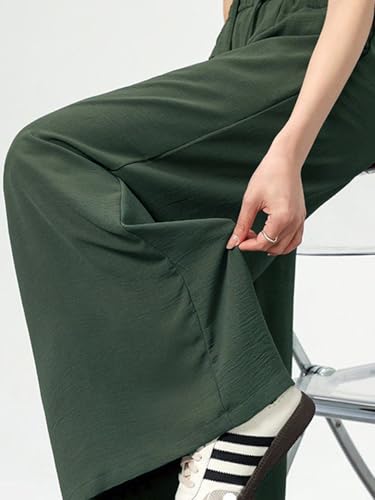 Image of KOTTY Women's Solid|Drawsting|Front Pocket|Wide Leg Style|High Rise|Casual Pant