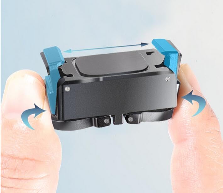 Coyktonty Osmo Pocket 3 Two-Claw Adapter for DJI Pocket 3,Foldable Gopro Interface Connectable Tripod Selfie Stick