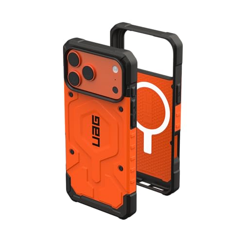 Image of Urban Armor Gear UAG Pathfinder Magnetic Compatible, Rugged Shockproof Anti-Slip Military Grade Protective Case /Cover Designed for iPhone 17 Pro Max (2025) - Orange
