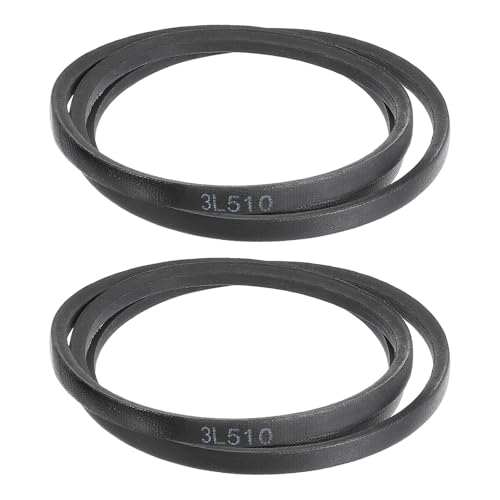 uxcell 2 Pcs 3L510 Classic Wrapped Rubber V-Belt, 51"(1295mm) Outside Circumference, 3L Profile V Belt 3/8" Width 7/32" Height