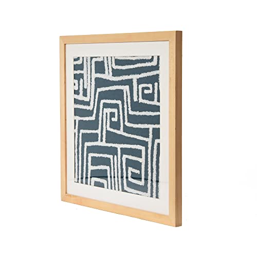 Creative Co-Op 18" Square Tufted Abstract Embroidery In Wood Frame Wall Art, Multi #TOP3