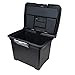 LavoHome Portable File Storage Organizer Box Heavy Duty Sturdy With Lid for Filing Files, Letters,Folders,Spacious-School&Office Supplies-Black