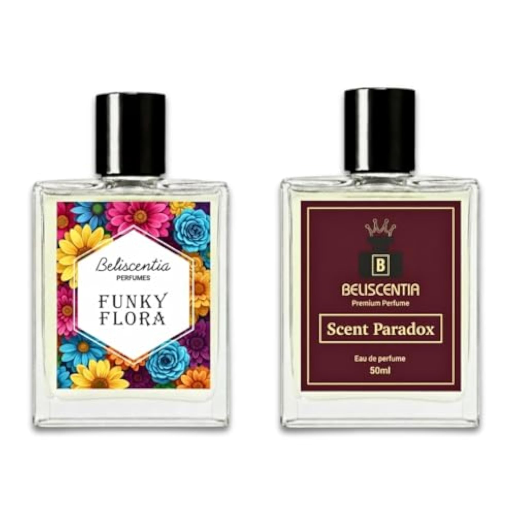 Funky Flora & Scent Paradox Perfume Combo, 2 x 50 ml
