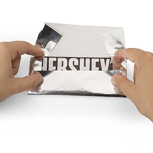Foil Wrapper - Pack of 100 Candy Bar Wrappers with Thick Paper Backing - Folds and Wraps Well - Best for Wrapping 1.55Oz /Candies/Chocolate Bars/Gifts - Size 6