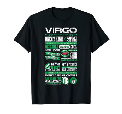 Virgo Hechos Divertido Signo Del Zodíaco Gráfico Camiseta
