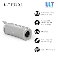 Sony ULT Field 1 - Kabelloser tragbarer Bluetooth-Lautsprecher mit ULT Power Sound, kraftvollem Bass, IP67, wasserdicht, staubdicht, stoßfest, 12h Akku, klare Gesprächsqualität, Outdoor - Off-White – Ansicht 2