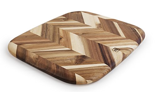 Madeira Acacia Herringbone Cutting Board, 12.5" X 14.5" #TOP1