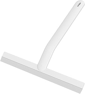 Fensterabzieher mit Aufhänger – Profi Abzieher Dusche - Duschabzieher – Schlierenfrei – Hochwertiger Silikon - Antirutsch (Schwarz, 25 cm) (Weiß)