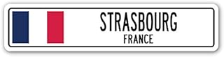 Strasbourg, France Street Sign French Flag City Country Road Wall Gift
