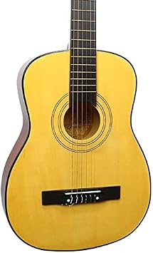 Full Size Guitar Acoustic Guitar Classical Guitar Beginner Fingerstyle 38 Inches Folk Musical Instrument Youth Exercises with Backpack Beginner Acoustic Guitar Starter Package Student G Yellow Long