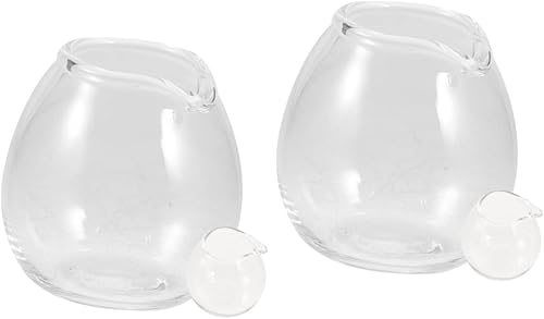 Miniatura 10 de Housoutil 2 piezas Mini taza de leche de vidrio jarra de bebidas jarra de café Garland taza Latte Art Jarra de café expreso taza de espuma de leche