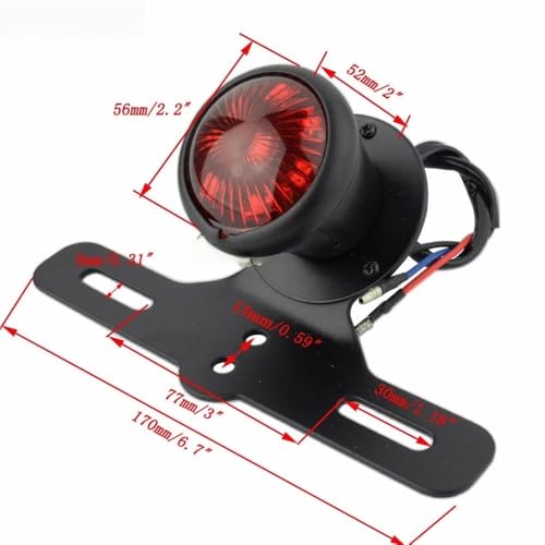 Luces traseras de moto Custom con soporte para rutas en Bobber 3
