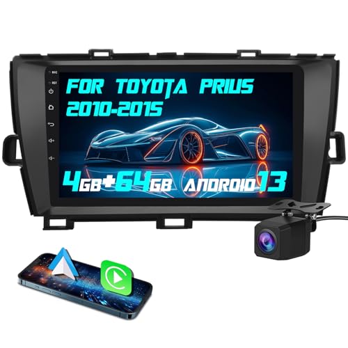 Solvitek 9 inch Car Radio for Toyota Prius 2010-2015, Android 13 Stereo with Wireless CarPlay Android Auto FM BT GPS SWC Backup Camera (4GB RAM+64GB ROM) by Solvitek - Used condition - US$127.90