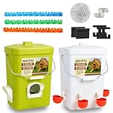 MAYKI Chicken Feeder and Waterer Set, 3 Gallon/26 LB No...