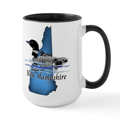 Taza de cerámica CafePress New Hampshire 15 oz miniatura 1