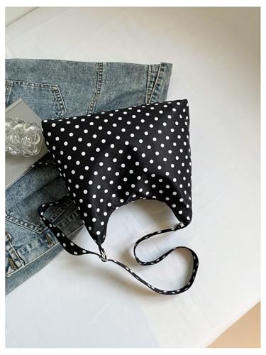 Bolso Tote de lunares para mujer con cremallera y asa miniatura 4