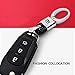 VILLSION 2Pack Genuine Leather Car Logo Keychain Key Chain Accessories Keyring