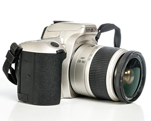 MINOLTA Maxxum StSi 35MM SLR film camera with Minolta MD Auto focusing Mount Lens system and Built-in flash. Included AF/MF lens. (Renewed)