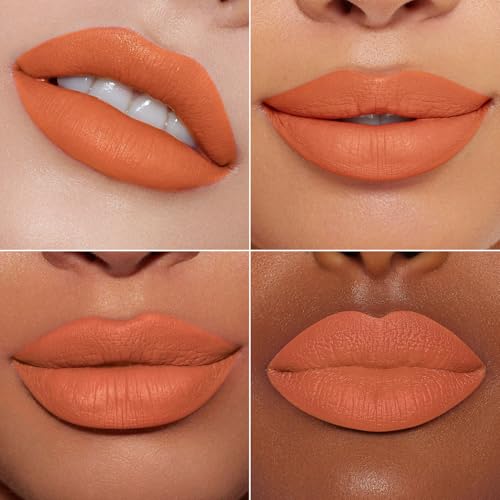 Image of MAKI YIKA Orange Lipstick Liquid for Women ColorStay Long Lasting Lipstick