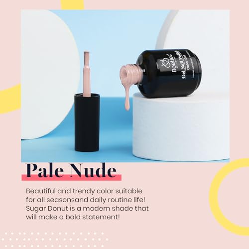 Image of Beetles 15ml Natural Gel Polish Pale Nude Color Nail Gel Pink Neutral Soak Off Uv LED Nail Lamp All Season Nail Art Design Manicure Salon DIY Salon