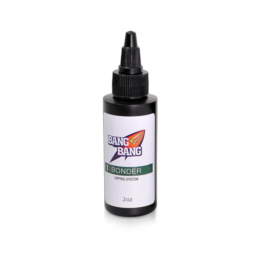 BangBang Nail Dipping Powder Solutions 2 oz Set of 4 Bottles- Activator, Bonder, Base Coat, Top Coat