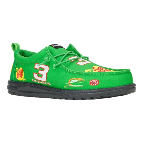HEYDUDE Wally Nascar Dale Earnhardt Jr Green/Multi Size M12, Men&rsquo;s Shoes, Men's Slip-on Loafers, Comfortable & Light-Weight