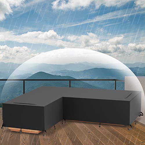 image for GEMITTO Patio Sofa Cover, Outdoor Sectional Furniture Cover, Waterproo