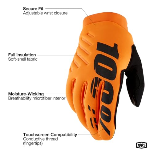 100% BRISKER Cold Weather Motocross & Mountain Bike Gloves - Warm Winter MTB & MX Powersport Racing Protective Gear by 100% - Image 3
