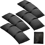 4Pcs Weight 4 X 49 Pound Black Sandbag with 1 Storage Bag for Fillable Empty Outdoor Poolside Accessories Heavy-Duty Garden Backyard Furniture Trampoline Patio Umbrella Base Sun Shelter Umbrella (4)