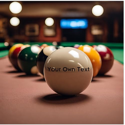 Engraved Cue Ball Snooker 52mm or Pool 57mm-Personalized Pool Cue Ball - Christmas Ball Gift-New Year Gift with Your Memorable Dates and msgs (57mm)