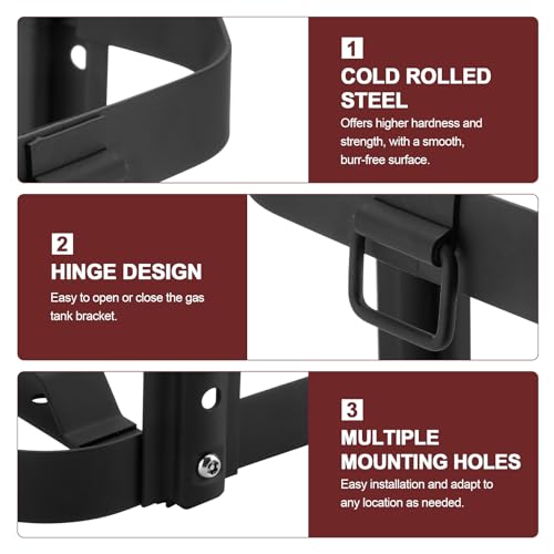 Racewill 5 Gallon Gas Can Holder, Metal Steel Fuel Container Mount Bracket by Racewill - Image 3