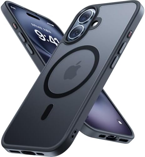 （01:30時点） Miracase iphone 16 ケース【Magsafe対応・MIL米軍規格】あいふおん16ケース 6.1インチ 耐衝撃iphone16 ケース、傷防止、落下耐性、指紋防止、黄ばみ防止、放熱、ストラップホール付き、薄くて肌に優しいデザイン、金属ボタン、マット、フロスト、半透明、黒