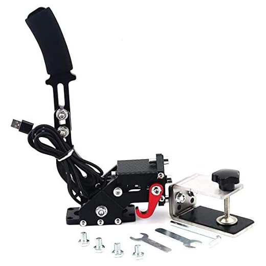 JYEEE 14Bit PC SIM USB Handbrake for Racing Games G25/27/29 T500 FANATECOSW Dirt Rally (Black)